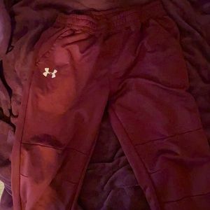 Burgundy under armour joggers